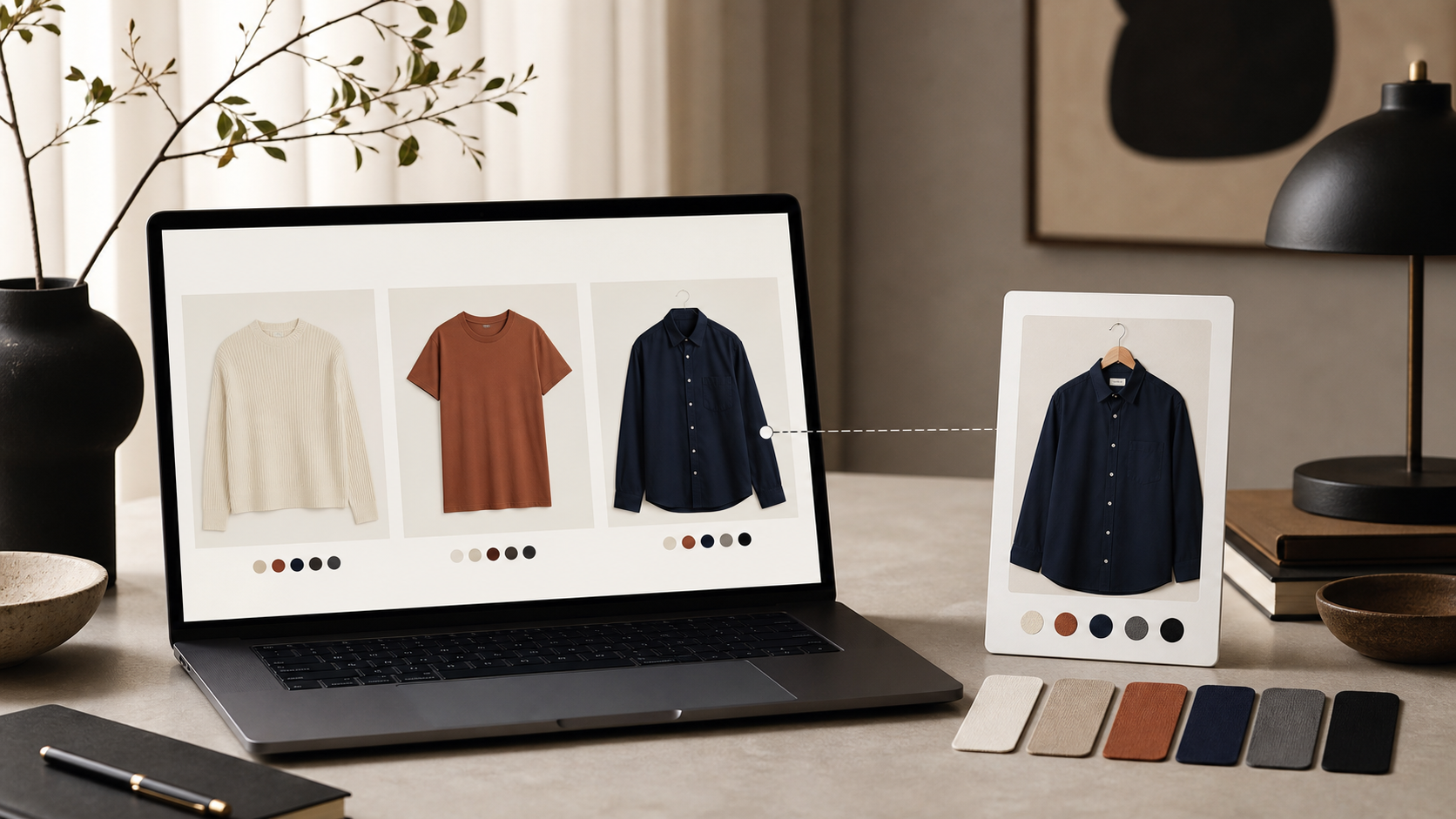 Shopify swatch workflow banner
