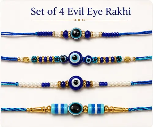 6 evil eye rakhi set of 4 for brother designer beads rakhi combo original imahmygtrwn7ht6z.webp