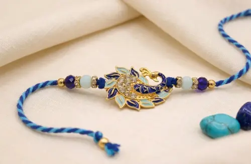 3 royal blue peacock designer rakhi jhl enterprises original imahmp3svrzckjfm.webp