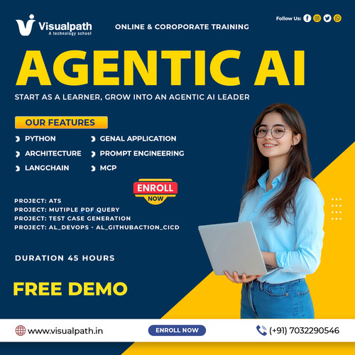 Visualpath provides high-quality Agentic AI Online Training with practical projects and flexible schedules. Enroll in Best Agentic AI Course Online to master AI agent development, enterprise automation, and modern AI technologies. Looking for Agentic AI Training in Hyderabad to learn from experts? Join today & We provides 👇 
🌍 Global Learning | 🏢 Corporate Training | 🎯 Job-Focused Curriculum
🔥  Enroll today! +91-7032290546 Call for more: +91-7032290546.
📲  WhatsApp: https://wa.me/c/917032290546
🌐 Website: https://www.visualpath.in/agentic-ai-online-training.html
👉 Blog: https://visualpathblogs.com/category/agentic-ai/