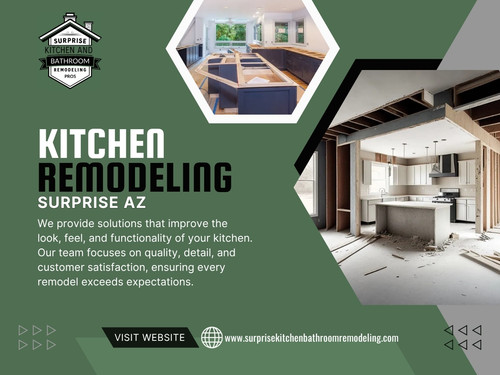 Homeowners who have already gone through Kitchen Remodeling Surprise AZ projects often share a similar reflection afterward—not that they regret it, but that they simply didn’t fully understand what the process would actually feel like day to day.

Surprise Kitchen and Bathroom Remodeling Pros

Address: 14239 W Bell Rd, UNIT 218, Surprise, AZ, 85374, USA
Phone: +16232948138
Find Us On Google Map: https://maps.app.goo.gl/yUwD1CZamFyzAZo18

Read Our Blogs:
https://surprisekitchenbathroomremodel.jimdofree.com/
https://medium.com/@surprisekitchenbathroomremodel/
https://surprisekitchenbathroomremodeling.brushd.com/

More Links:
https://heylink.me/surprisekitchenbathroomremodeling/
https://gravatar.com/surprisekitchenbathroomremodeling
https://disqus.com/by/surprisekitchenbathroomremodel/about/