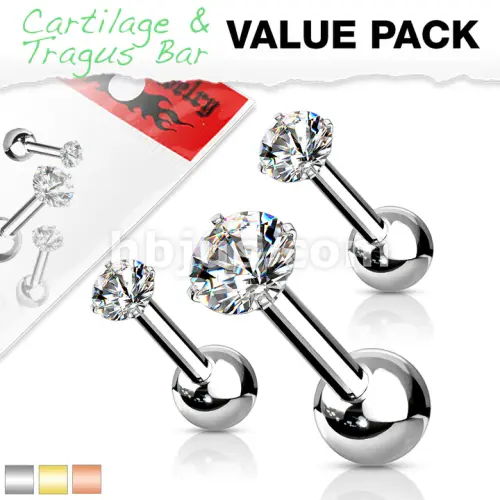 316L CartilageTragus Bar with Prong Set CZ Top.webp