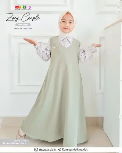 ZOEY DRESSBLOUSE KIDS KIRBYGREEN.webp