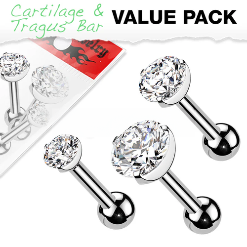 316L Tragus Bar with Clear Round Gem Top.png