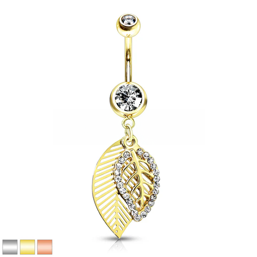 316L Surgical Steel 316L Surgical Steel CZ Paved Leaves Dangle Belly.png