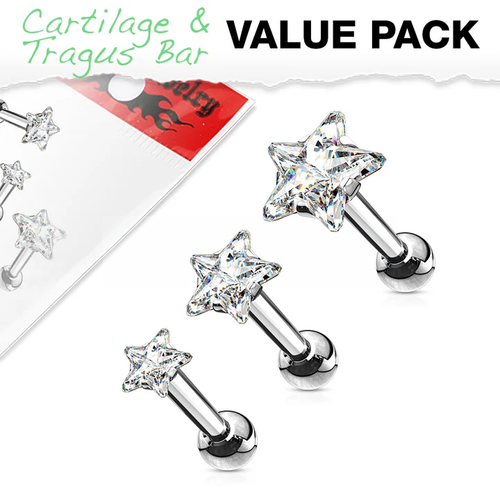 316L Tragus Bar with Clear Star Gem Top.png