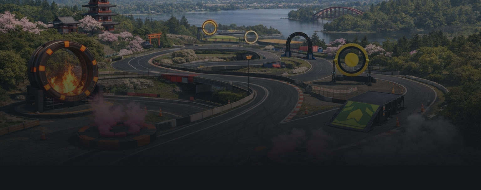 Forza Horizon 6 EventLab blueprint editor showing a custom skill farming course