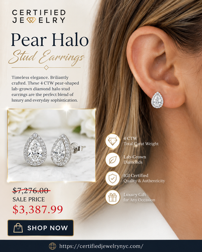 Pear Halo Stud Earrings | 14K Gold Diamond Earrings | Certified Jewelry NYC.png