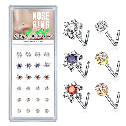 Snow Flake Themed L Bend 20 Gauge 316L Surgical Steel Nose Bone.png