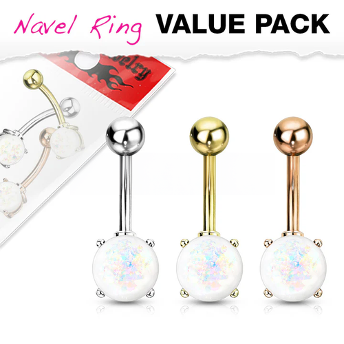 IP Plated Opal Glitter Prong Set 316L Surgical Steel Belly Button Rings.png
