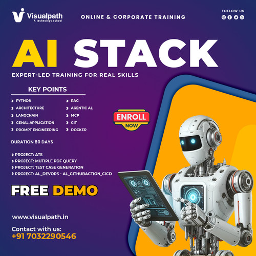 Master AI Stack Training with Visualpath's industry-focused online training program. Learn AI tools, frameworks, machine learning, generative AI, prompt engineering, and real-time project implementation through hands-on learning. This AI Stack Course Online is suitable for freshers, professionals, corporate teams, and learners worldwide.
🌍 Global Learning | 🏢 Corporate Training | 🎯 Job-Focused Curriculum
📞 Call Now: +91-7032290546
WhatsApp: https://wa.me/c/917032290546
Course Info: https://visualpath.in/aistack-online-training.html
Visit our Blog: https://visualpathblogs.com/ai-stack/