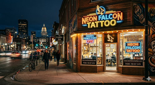 Top Tattoo Places in  Denver | Neon Falcon Tattoo Studio.png