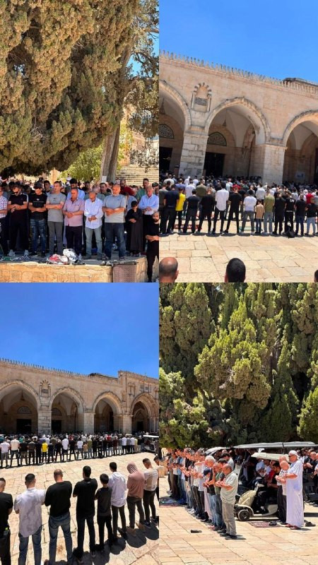 رغم عراقيل الاحتلال، عشرات الآلاف من المصلين أدوا صلاة الجمعة في المسجد الأقصى المبارك....