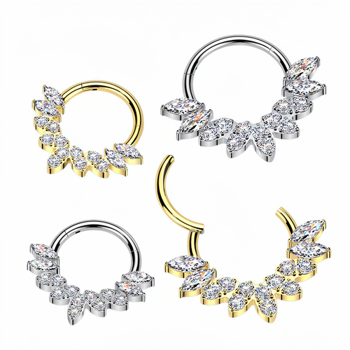Titanium Hinged Segment Hoop Ring With Front Facing Marquise Moissanite Fan.png