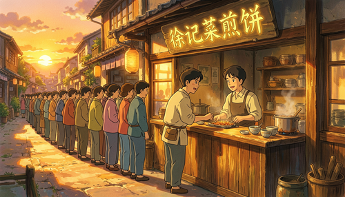 16 16 夕阳下排队盛况.png