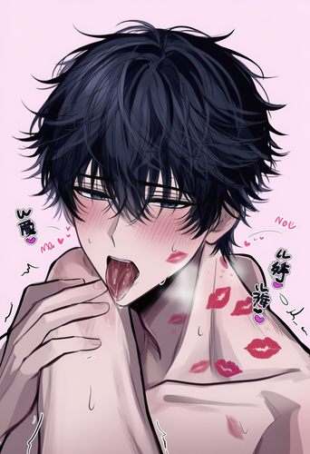 1boy solo male focus handsome young adult muscular short black hair messy s 3600197619 2.png