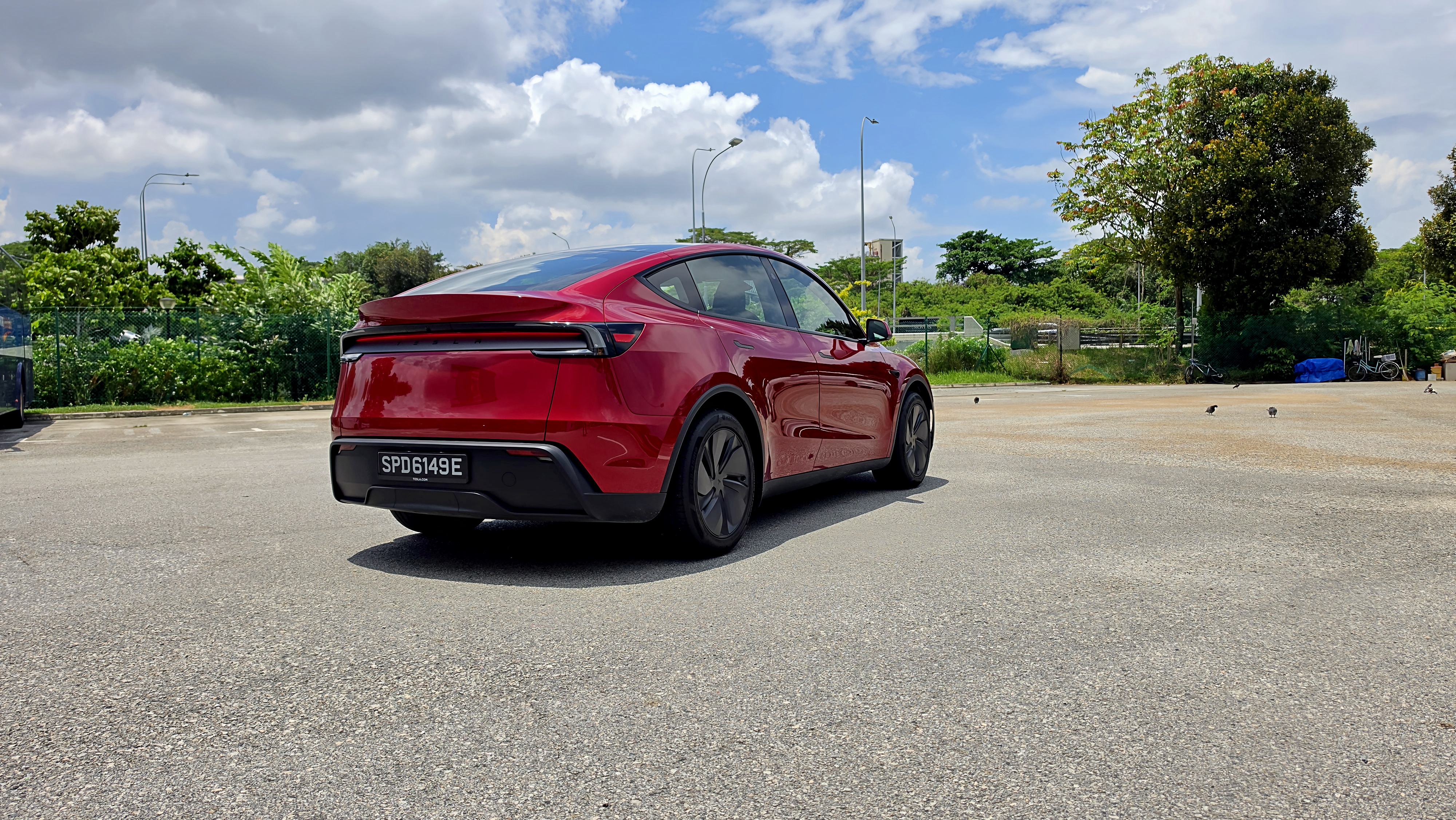 Tesla Model Y driving