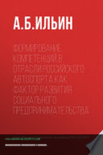 Обложка книги «Формирование компетенций в отрасли российского автоспорта как фактор развития социального предпринимательства» - А. Ильин
