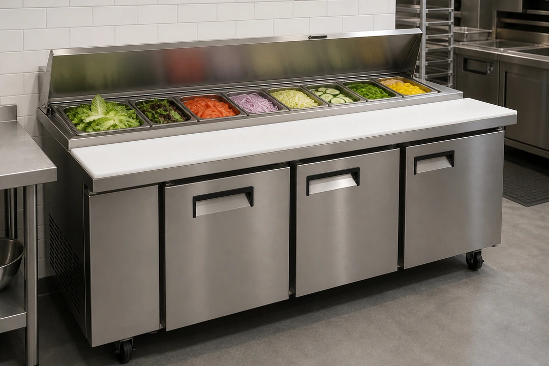 Commercial Prep Table: Faster Make Lines With Reliable Refrigerated Ingredient Rails