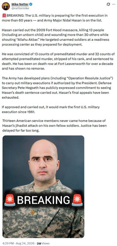 Army Major Nidal Hasan on the list for execution.jpg