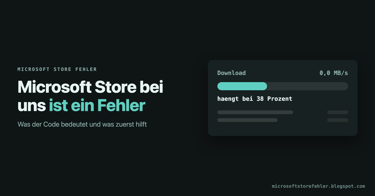 Microsoft Store bei uns ist ein Fehler: Was tun?