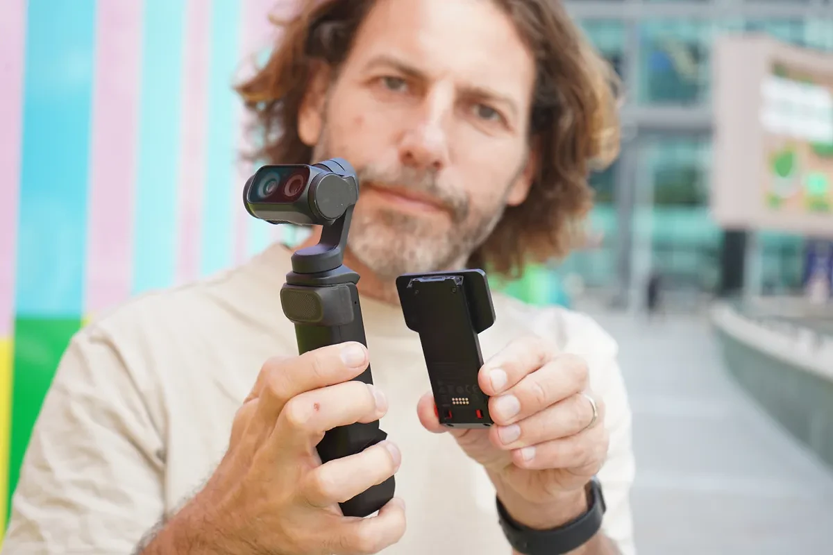 Insta360 Luna Ultra held by Adam Juniper