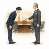 9. お目にかかります（おめにかかります）— bertemu; bentuk merendahkan diri