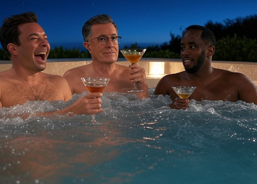 diddy colbert gay late nite faggots cess pool.jpg