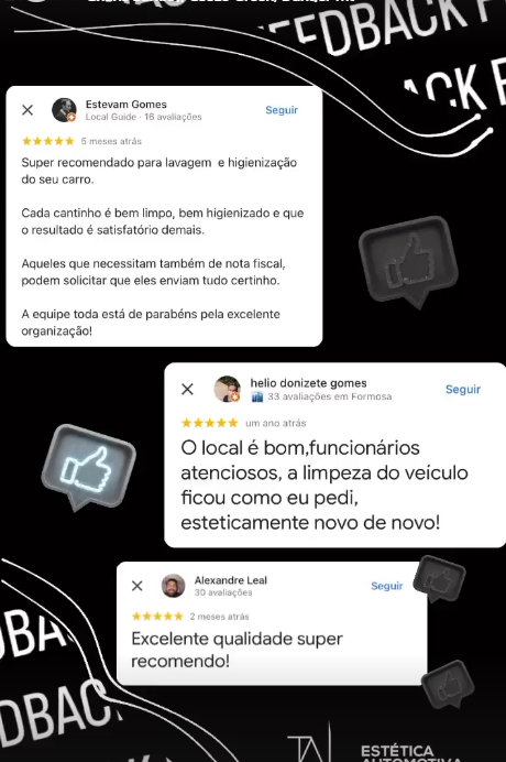 Avaliações de Clientes Google