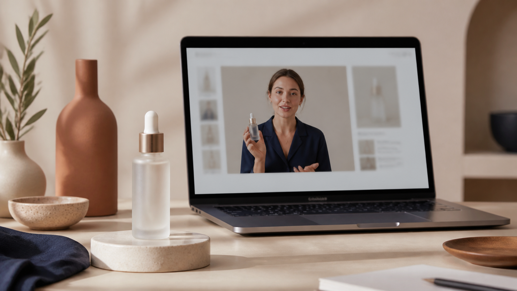 AI avatar product video displayed on a Shopify product page