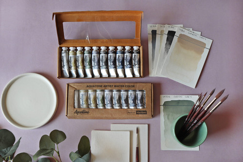 Aquatone Artist Watercolour – The Grey Set (10*15ml tubes).jpg