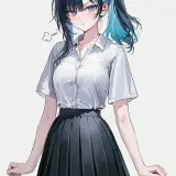 Haneul 15 schoolgirl.pouting