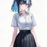 Haneul 15 schoolgirl.standing