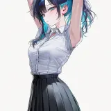 Haneul 15 schoolgirl.stretching