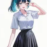 Haneul 15 schoolgirl.playful wink