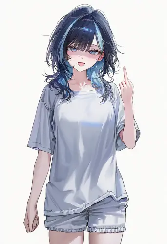 Haneul 15 casual.middle finger.webp