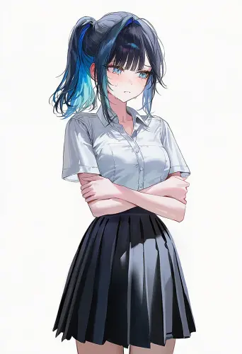 Haneul 15 schoolgirl.crying with eyes closed.webp