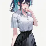 Haneul 15 schoolgirl.coughing