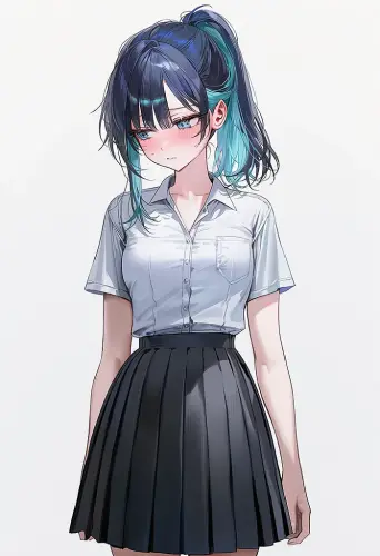 Haneul 15 schoolgirl.looking away shyly.webp