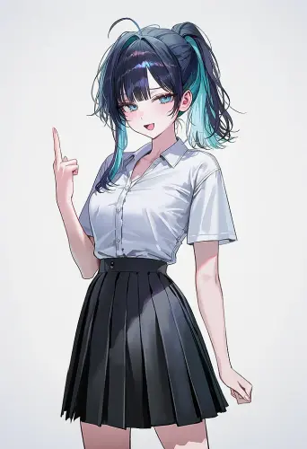 Haneul 15 schoolgirl.middle finger.webp