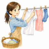 5. 洗濯します（せんたくします）— mencuci pakaian