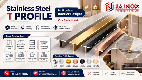 Stainless Steel T Profile for Premium Interior Designs in Ahmedabad Jainox Engineering.jpg