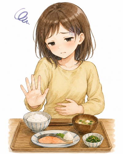 18. 食欲がありません（しょくよくがありません）— tidak nafsu makan.png