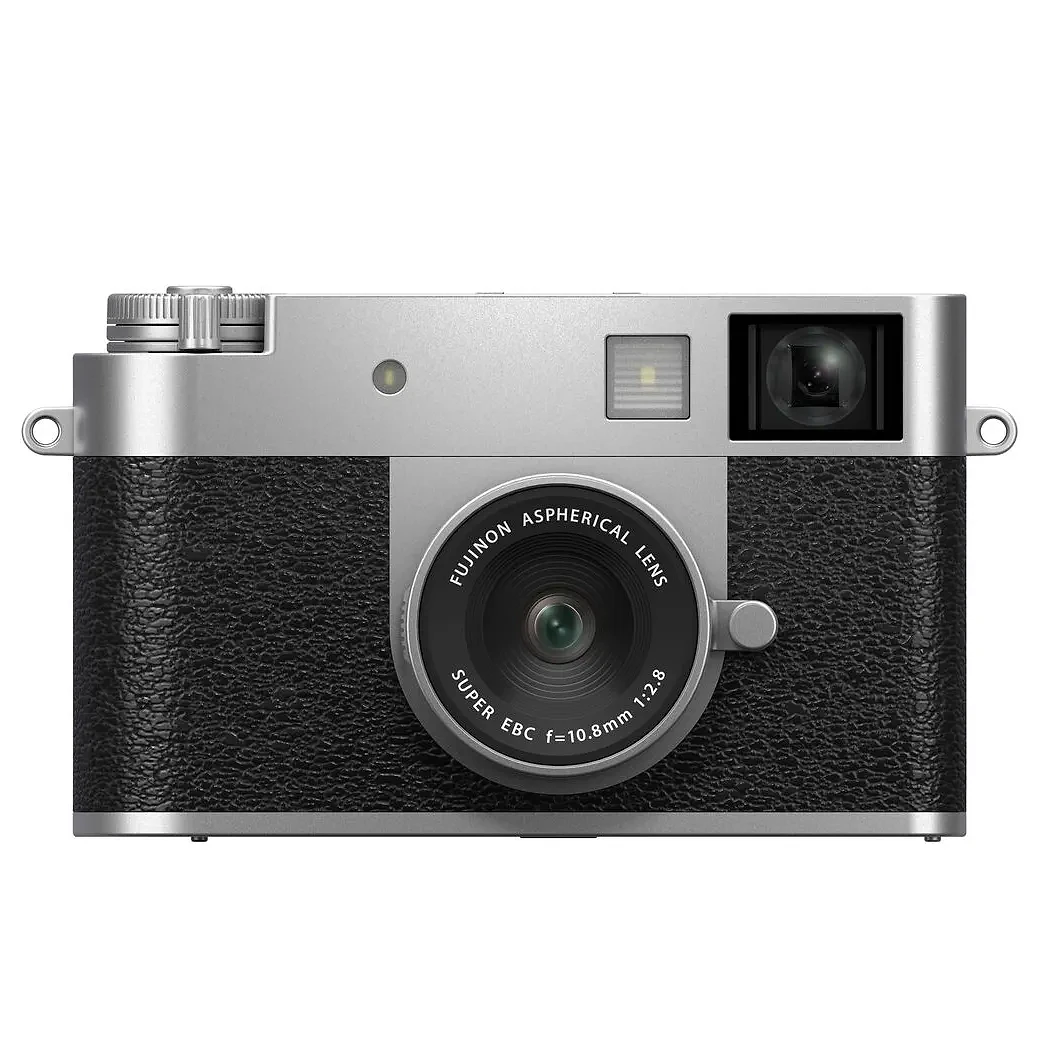 Fujifilm X Half camera on a white background
