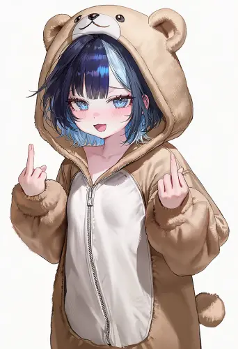 Haneul pajamas.middle finger.webp