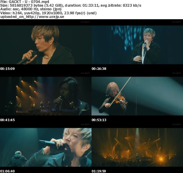 GACKT LAST SONGS 2026 feat. K (U-NEXT Channel 2026.07.04)