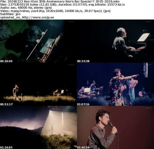 平井堅 30th Anniversary Ken’s Bar Special !! 2025 – 2026 (WOWOW Live 2026.04.18)