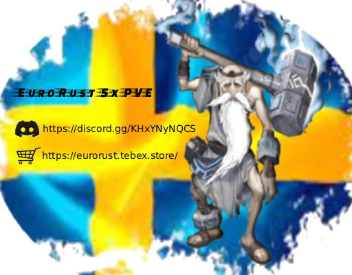Баннер сервера EuroRust 5x PVE | LegendaryWeapons | SkillTree | Events