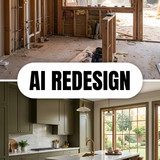 AI redesign kitchen construction 202607140227 x4
