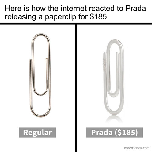 expensive prada paperclip 185 dollars reactions.jpg